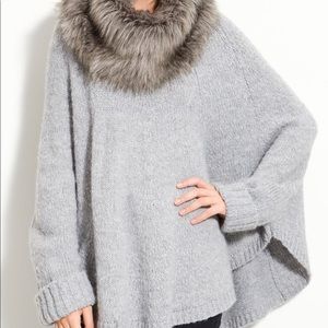 Michael Kors poncho with fake fur